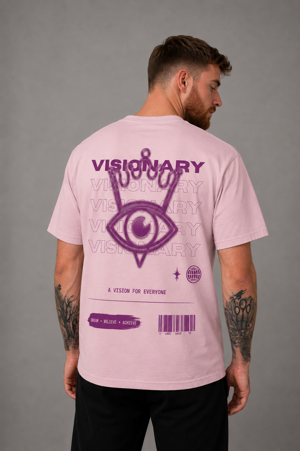 Pink 'Vision' T-Shirt  Mens